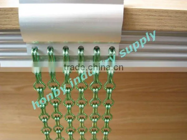 Green Color Aluminum Chain Drapery Curtain Wall