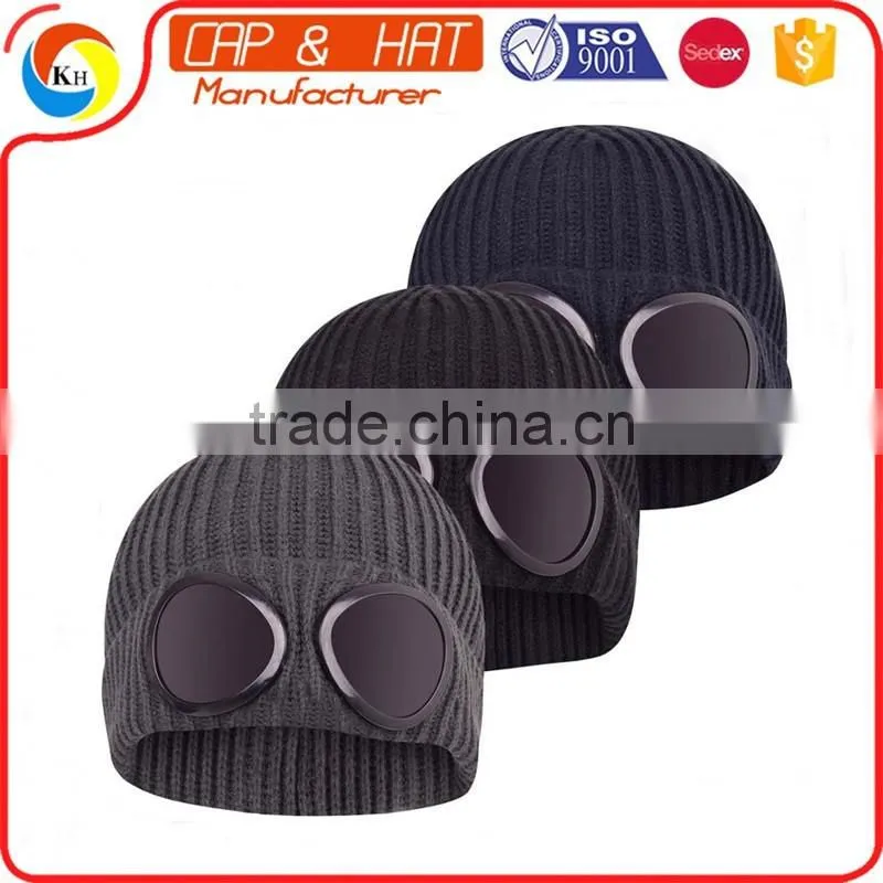New Style 100% Acrylic Goggle Beanies Cheap Price