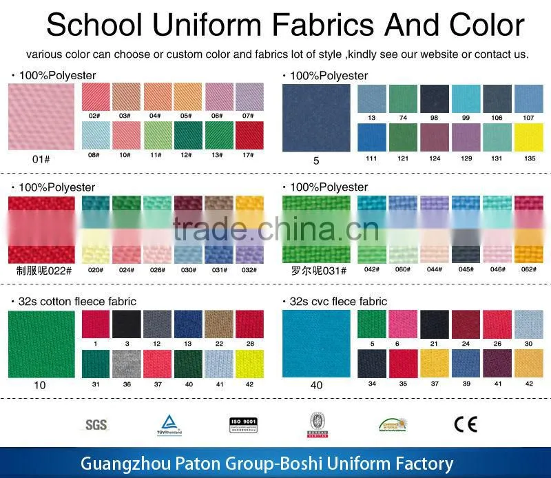 lastest summer school uniforms with student shirts short pants and skirt