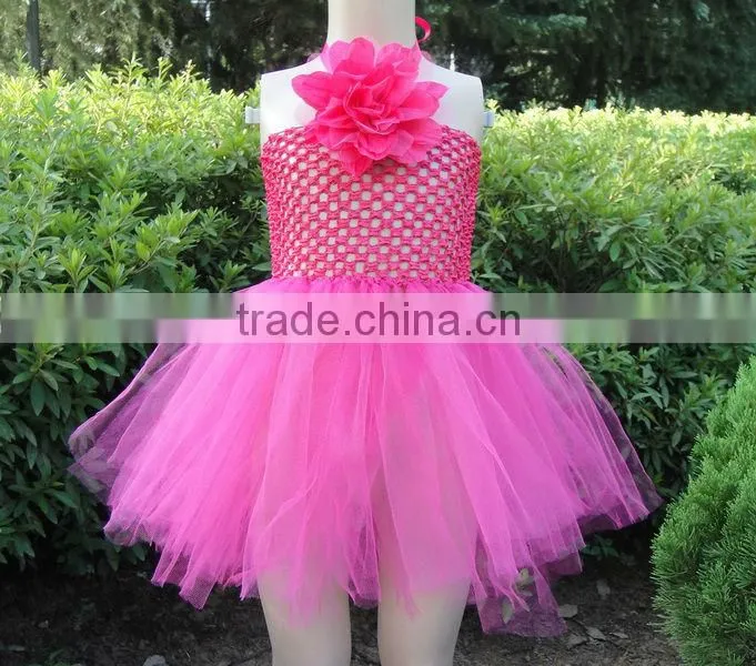 Newest ballet tutu crochet top tutu lined