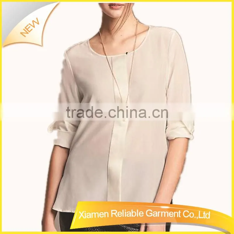 Pure chiffon new model long sleeve shirt