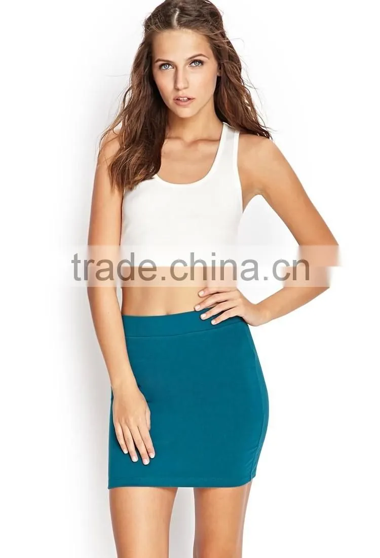 Easy women stretch knit grape mini skirt in wholesale made in China