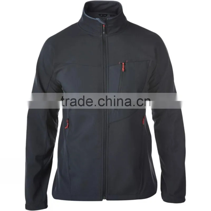 Custom Cheap Men Black Casual Business Polyester Softshell Jackets
