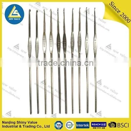 customized package Single head Nickel-plated steel crochet hook