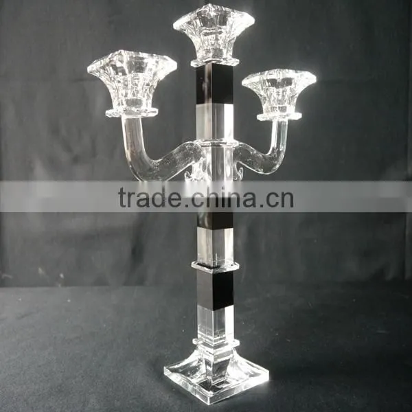 new design table crystal candle holder for home decoration