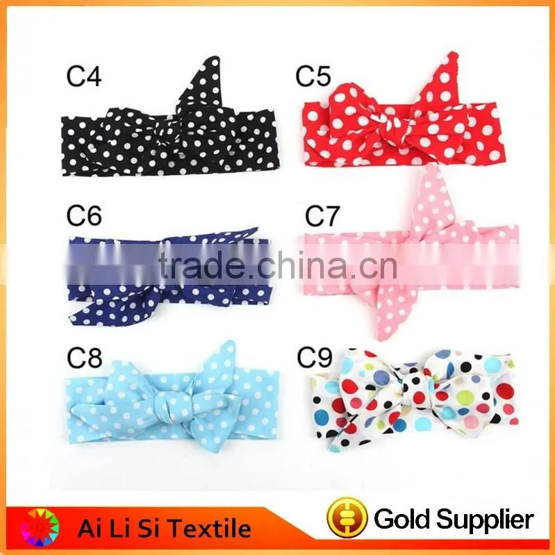 Baby Cotton Knitted Bow Tie Headband ,Baby Girl Happy Fashion Accessories, Unique Grils Accessories