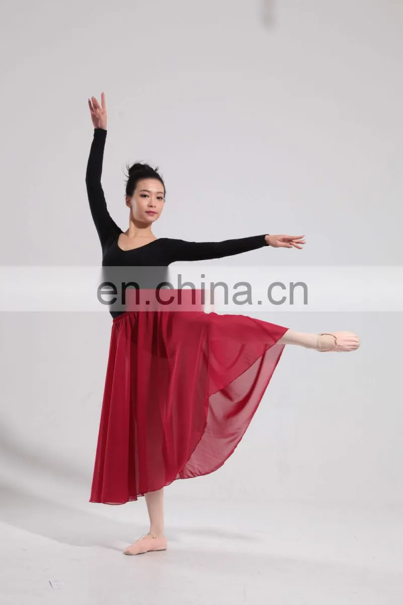 11414501 Long Chiffon Pull On Ballet Skirt Dance Skirt