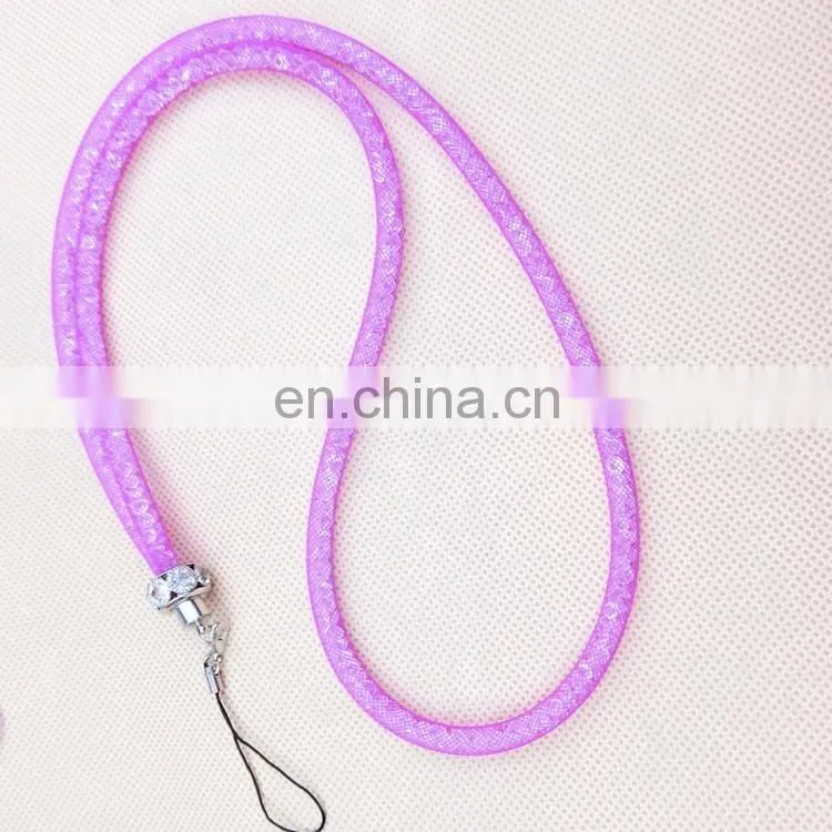 2016 most popular mobile phone case jewelry hanging rope , crystal mobile phone lanyard straps