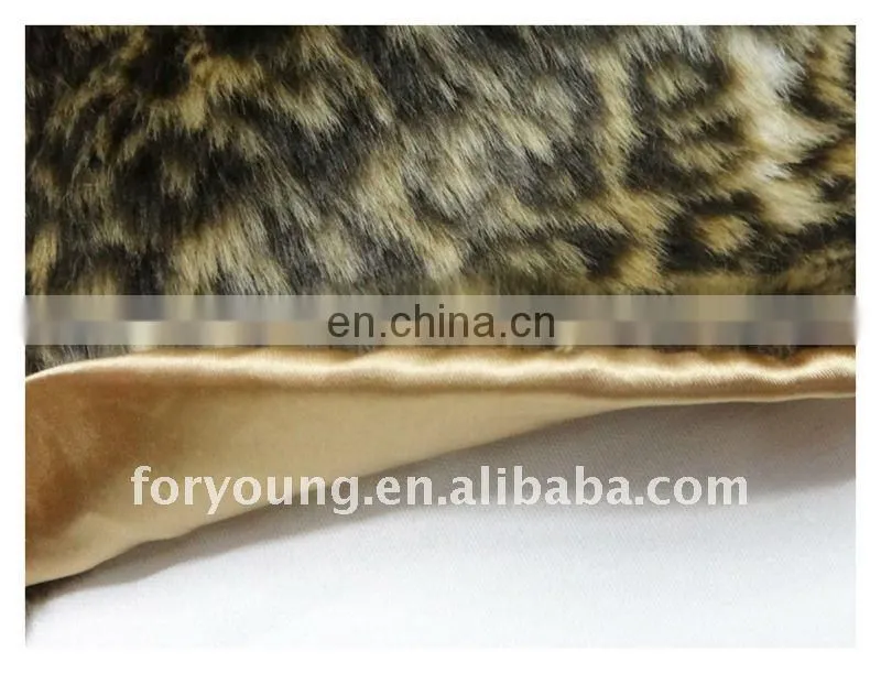 leopard print mink fur shawl fur hooded scarf