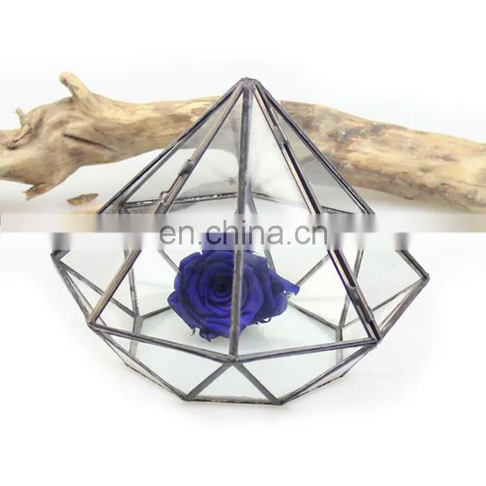 terrarium geometric glass terrarium wholesale diamond with door