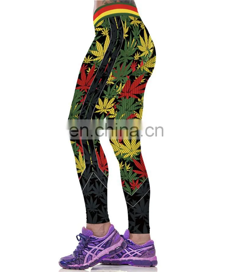 Wholesale Sexy Workout Sport Gym Fitness Printing Women Yoga Leggings
