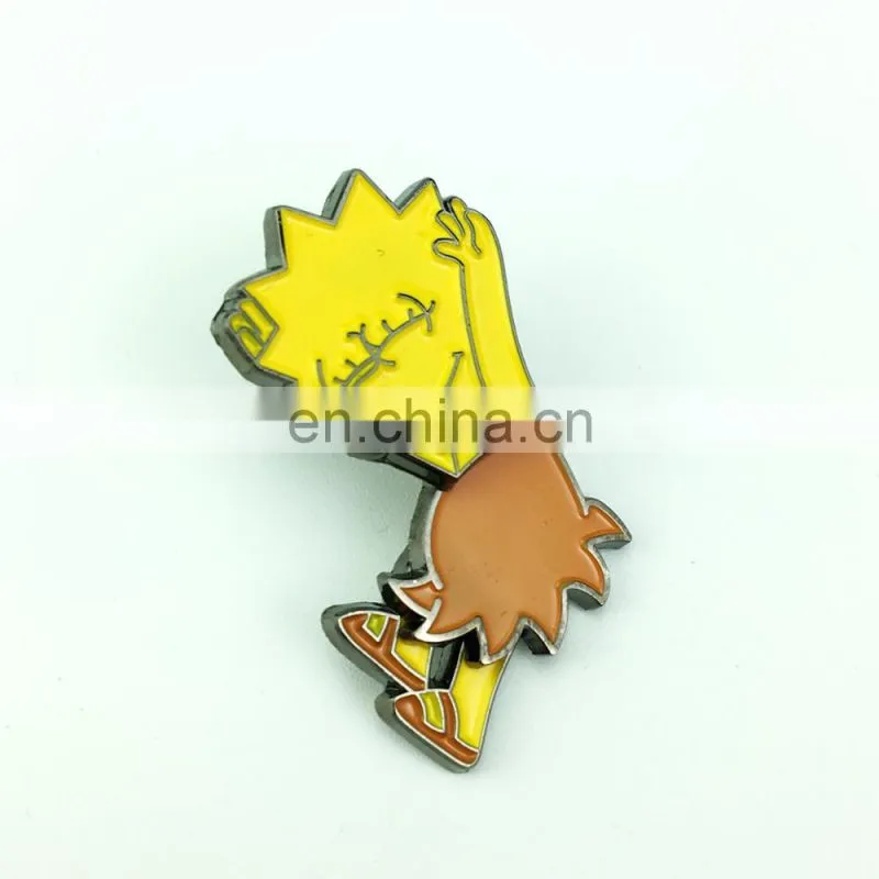 custom fashion metal tags clothing labels enamel pins