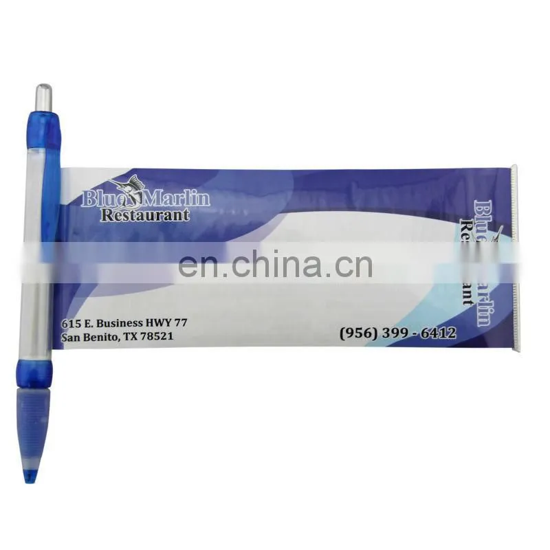 Plastic banner ballpoint pen for advertising