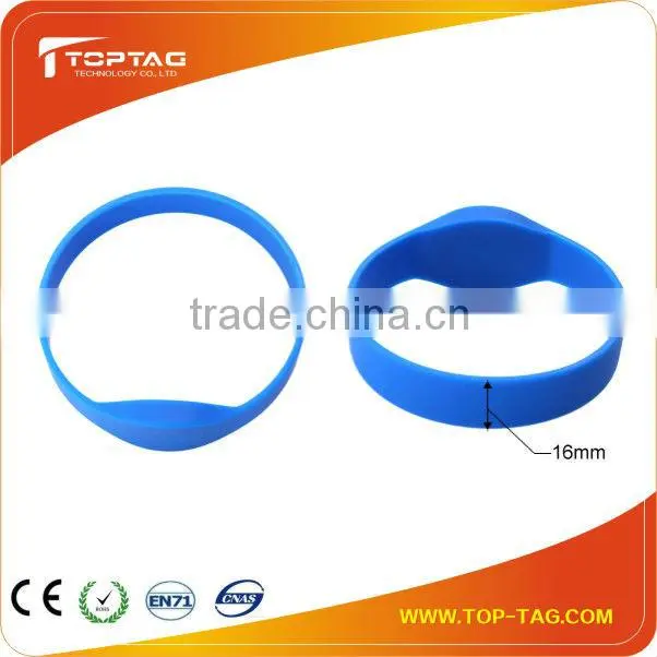 2014 13.56MHz Silicone RFID Wristband RFID bracelet with soft printing
