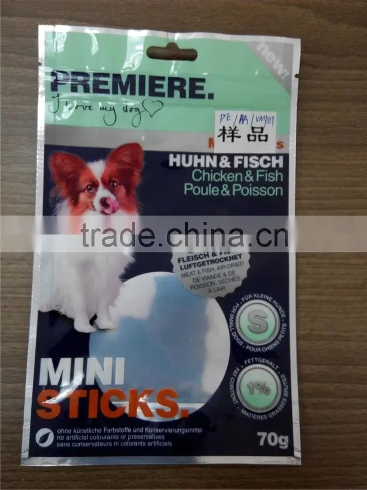 Custom Printed Laminated PA PE pet food plastic Bags