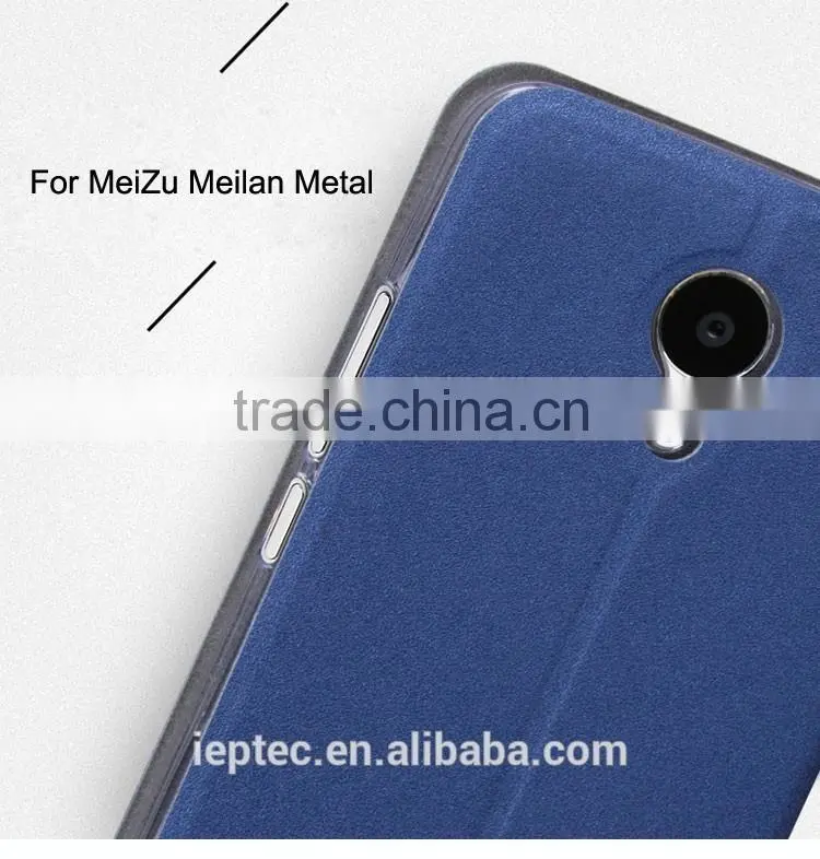MOFi Case Celular Housing for Meizu M1 Metal, Phone Handset Couqe Flip Leather Back Cover for Meizu Metal