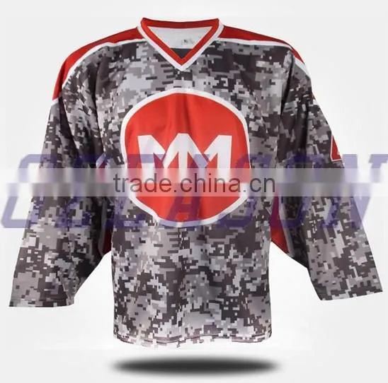 Custom Reversible Hockey Jerseys, Sublimated Camo Hockey Jersey