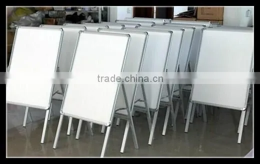 Aluminum poster board stands_Shops metal double sides pop display sign stand manufactuer