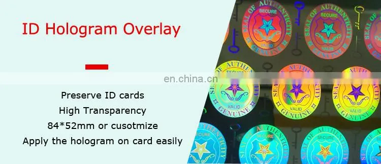 Secure & Key Pattern Transparent Holographic Overlay Film