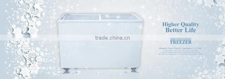 newest style counter top curved glass door chest freezer