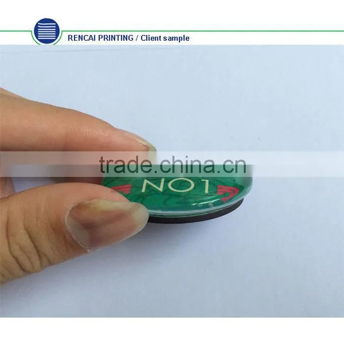 High quality China factory directly sales price domed 3d glass fridge magnet