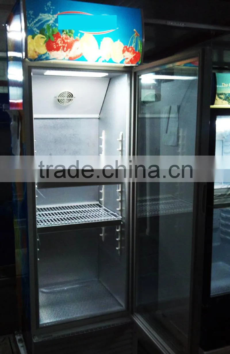 420-980L commercial upright showcase glass refrigerators