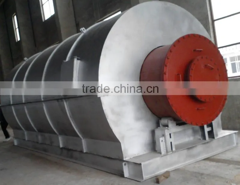 Waste tire rubber plastic oil pyrolysis plant recycling fuel oil machinery