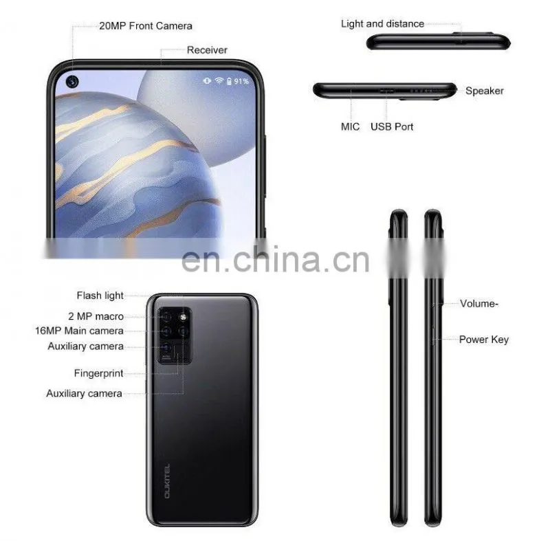 Oukitel C21 Unlocked Black Global 6.4" 4G FHD 64GB - 20MP HD Android Smartphone