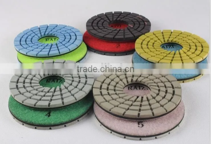 floor five step resin dry concrete polishing pads