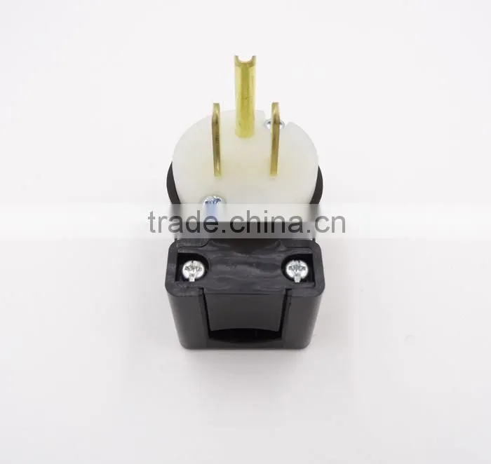 Super Tough Nylon Black-beige nema 5-15 plug/Right Angled NEMA 5-15P/Industrial Plug