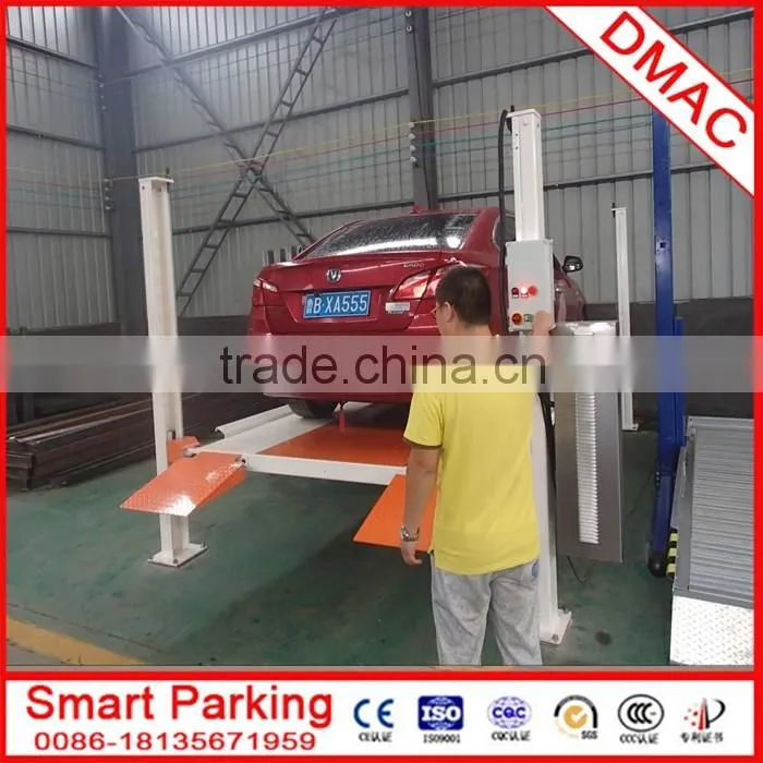 two poles 4 post mechanic car parking lift system