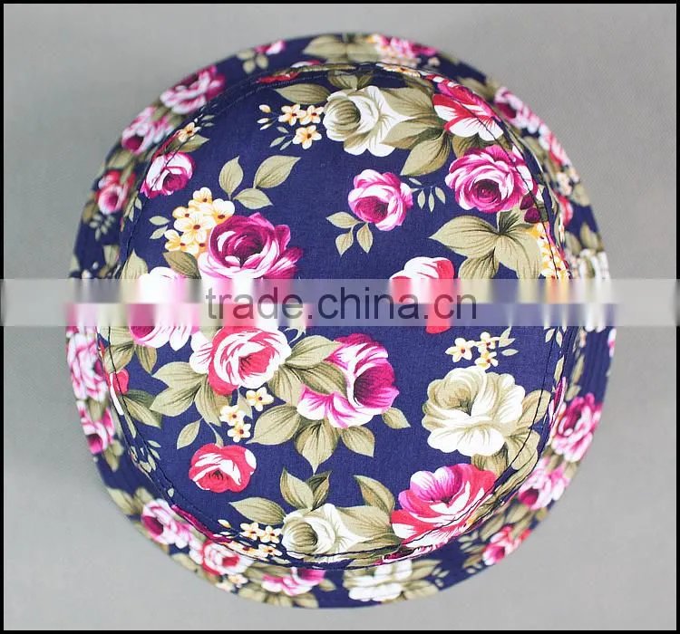 wholesale 2015 custom fashion short brim fabric dyed bucket hat