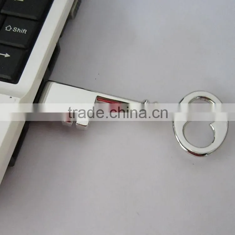 latest design promotional gifts 2GB key shape usb flash drive metal key USB 2.0