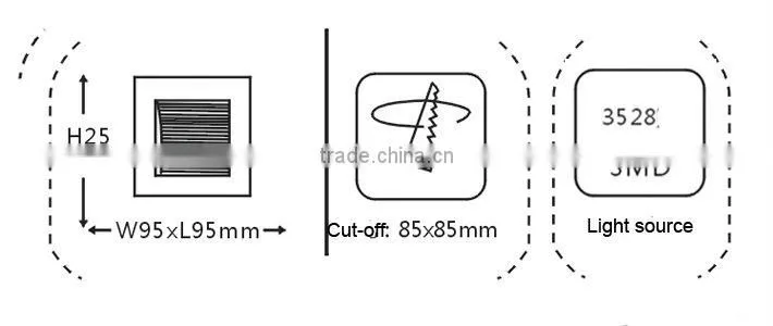 LED foot light low power 1.2W LED gesso downlight