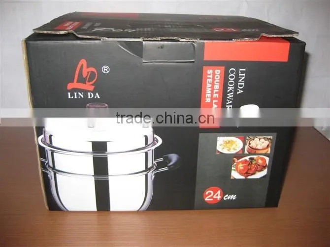 Stainless steel pot with steamer for india market