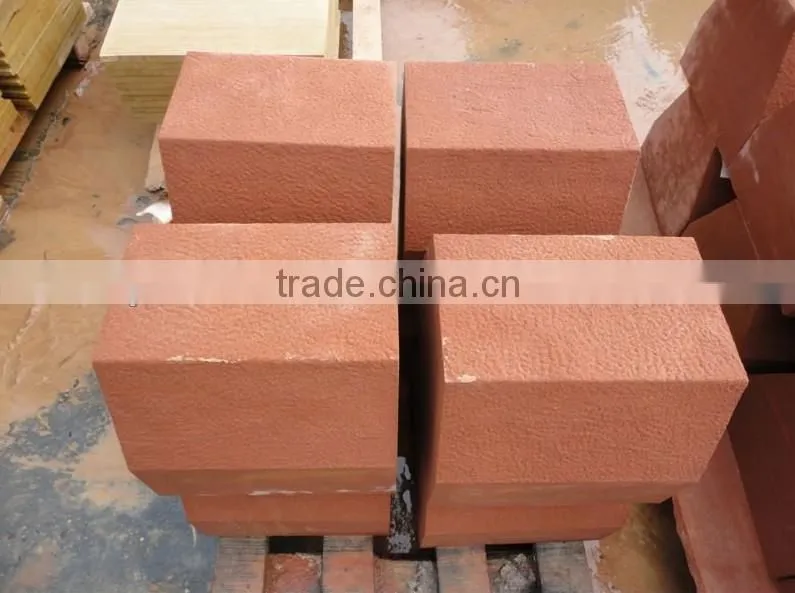 natural red sandstone block