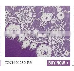 2016 new design Eyelash white Lace french fabric