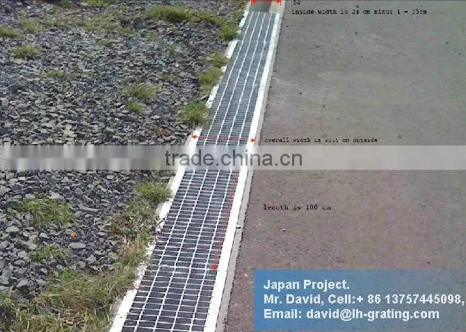galvanized trench floor grating