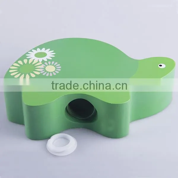 wood personalized cute tortoise money bank