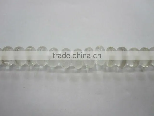 Natural stone crystal rondelle