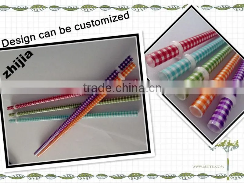 Low price hard plastic printing straw for party