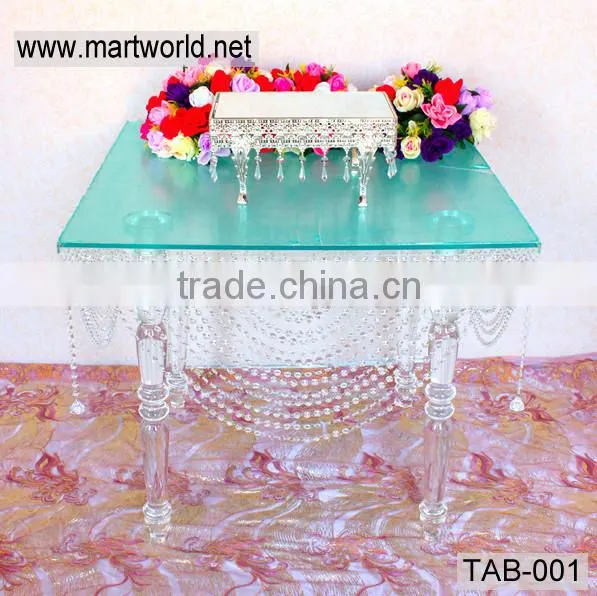 high quality crystal table for wedding cake stands,acrylic wedding table decoration (TAB-001)