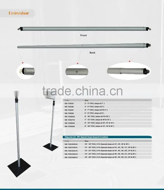 Aluminum backdrop stand pipe drape,backdrop pipe and drape for wedding, pipe sizes(PD-001)