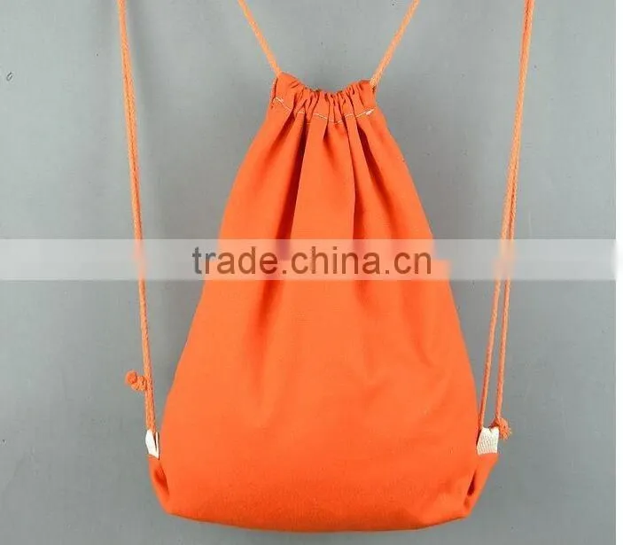 wholesale canvas cotton drawstring bag with various colors
