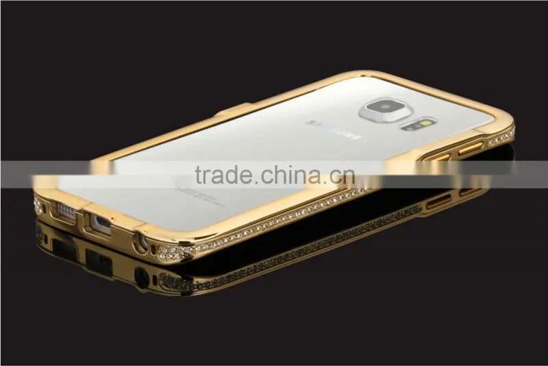Diamond Mobile Phone Metal Cases for Samsung S6 Edge