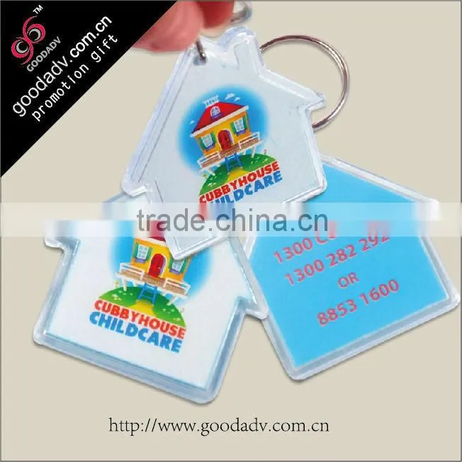Made in china high quality promotional acrylic slipper keychain