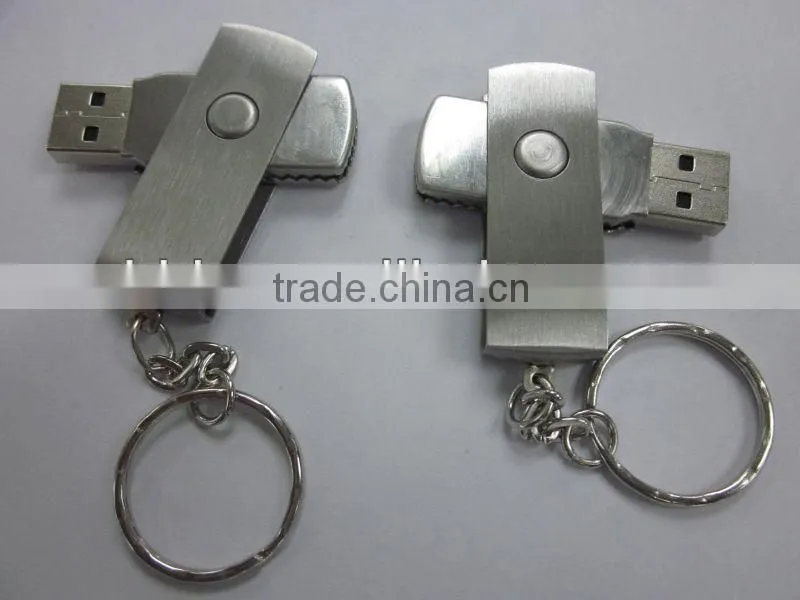Metal twister usb flash memory, metal swivel flash drive,pen drive