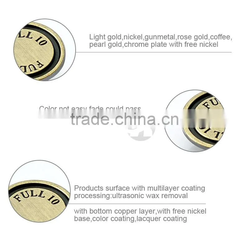 Brushed Antique Custom Metal Buttons For Garments Luxury