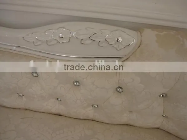 living room furnitures usa style fabric sofas / White noblest fabric french chaise lounge A01