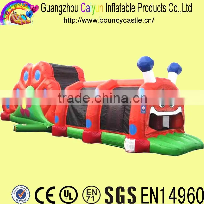 Hot Inflatable Caterpillar Obstacle Course Equipment Rental